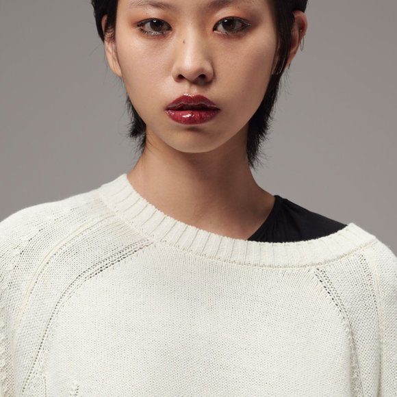 Ladies' Ribbed Sweater COBALT BLUE (LYK-005) - Picture 3 of 7